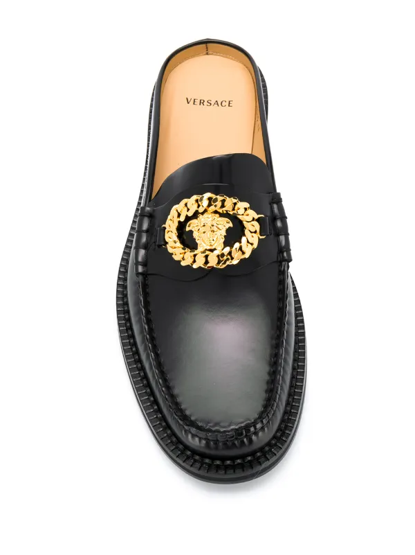 versace slip on loafers