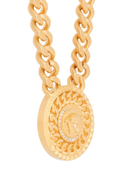 Versace gold Medusa medallion chain 