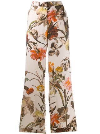 Off-White floral-print Pyjama Style Trousers - Farfetch