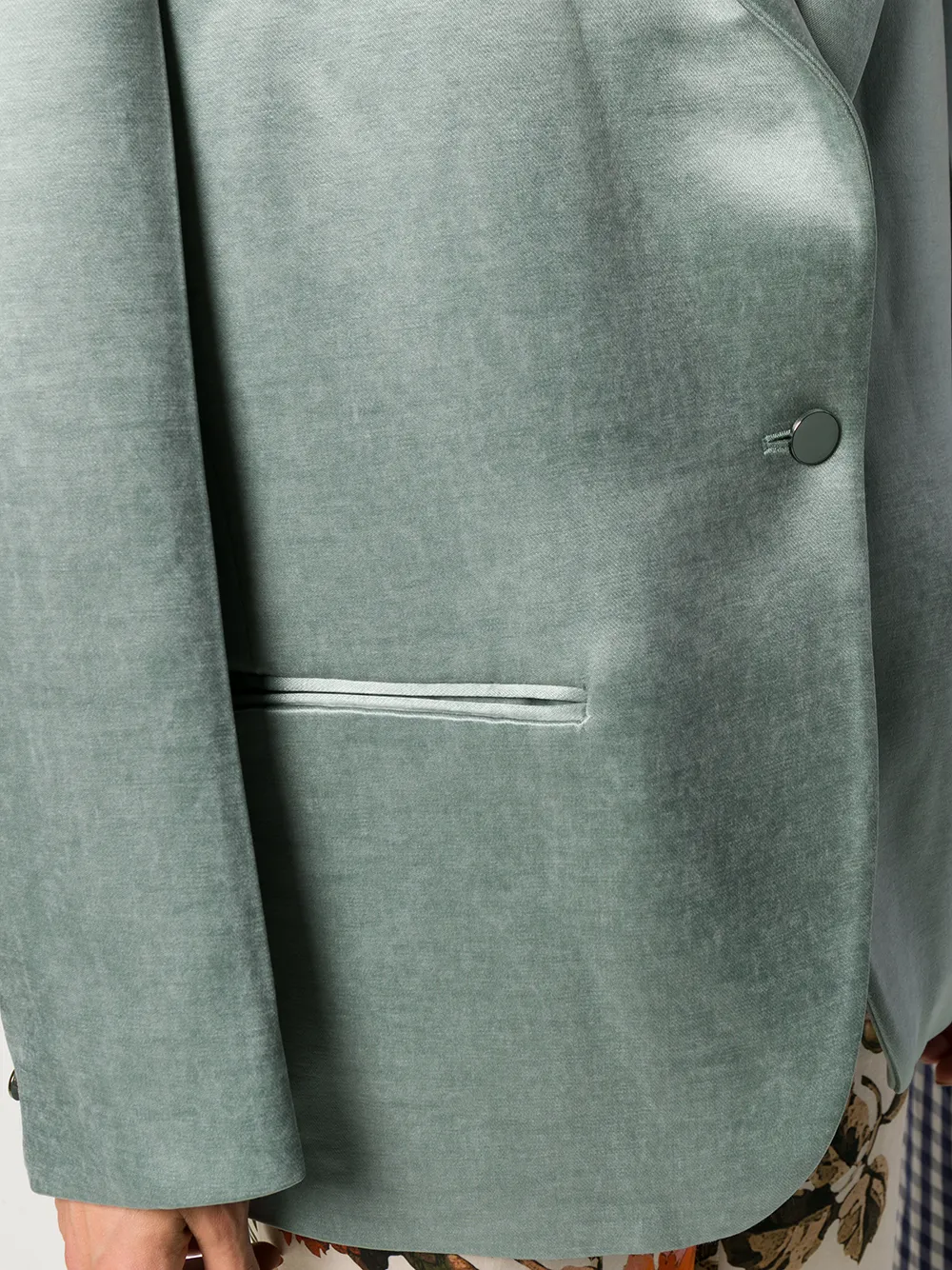 Off-White Satijnen blazer Groen