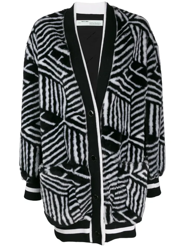fur cardigan white