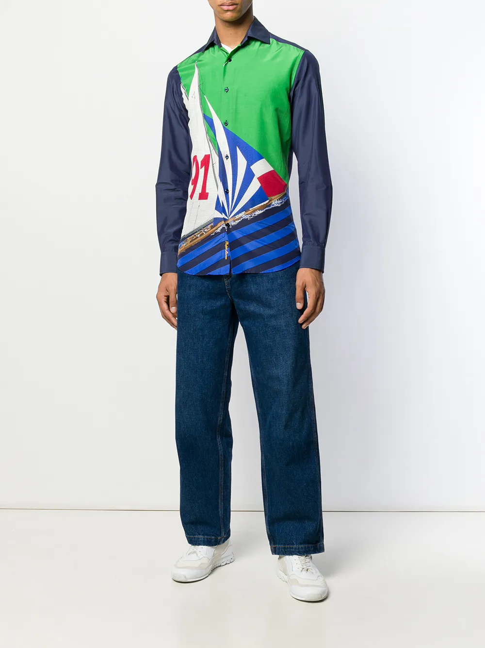Ralph Lauren Purple Label Overhemd met grafische print - Blauw