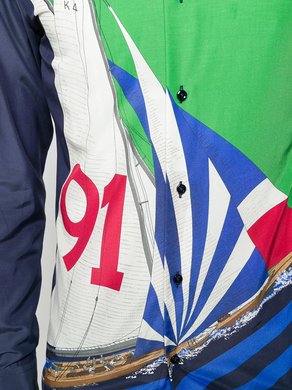 Ralph Lauren Purple Label Overhemd met grafische print Blauw