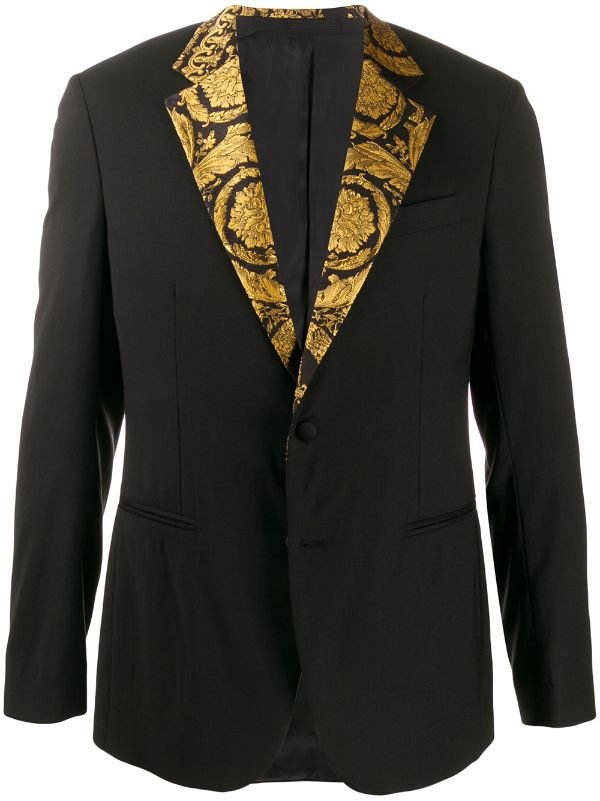 Versace printed lapel suit jacket 