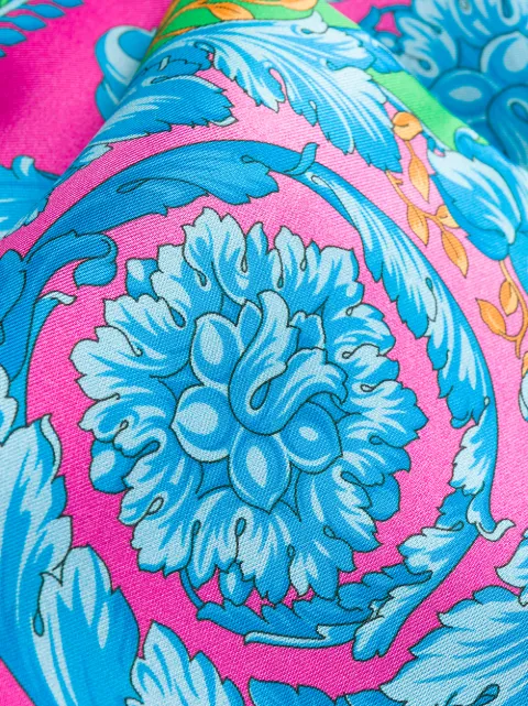 Versace Printed Detail Lounge Pants In Blue