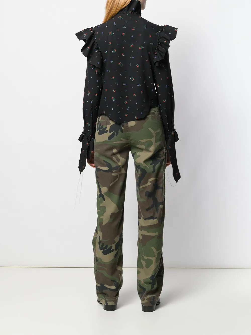 VETEMENTS Shirt met ruche Zwart