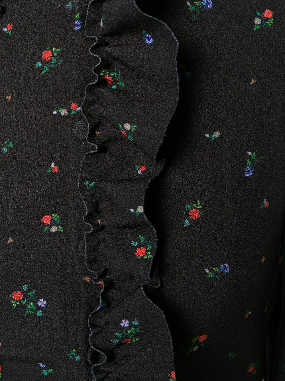 VETEMENTS Shirt met ruche Zwart