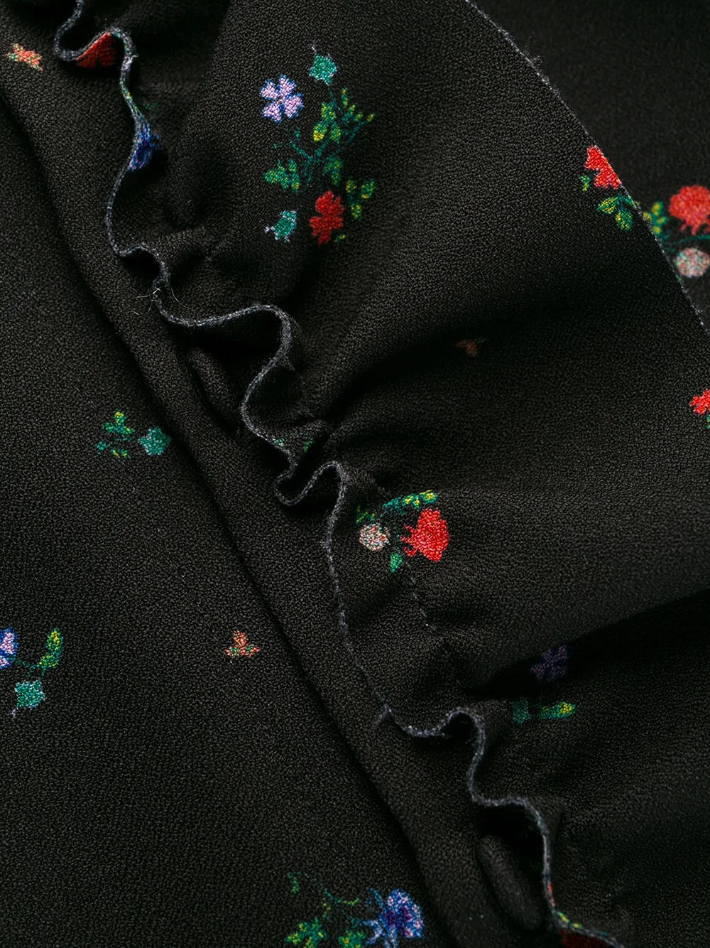 floral print ruffled shirt