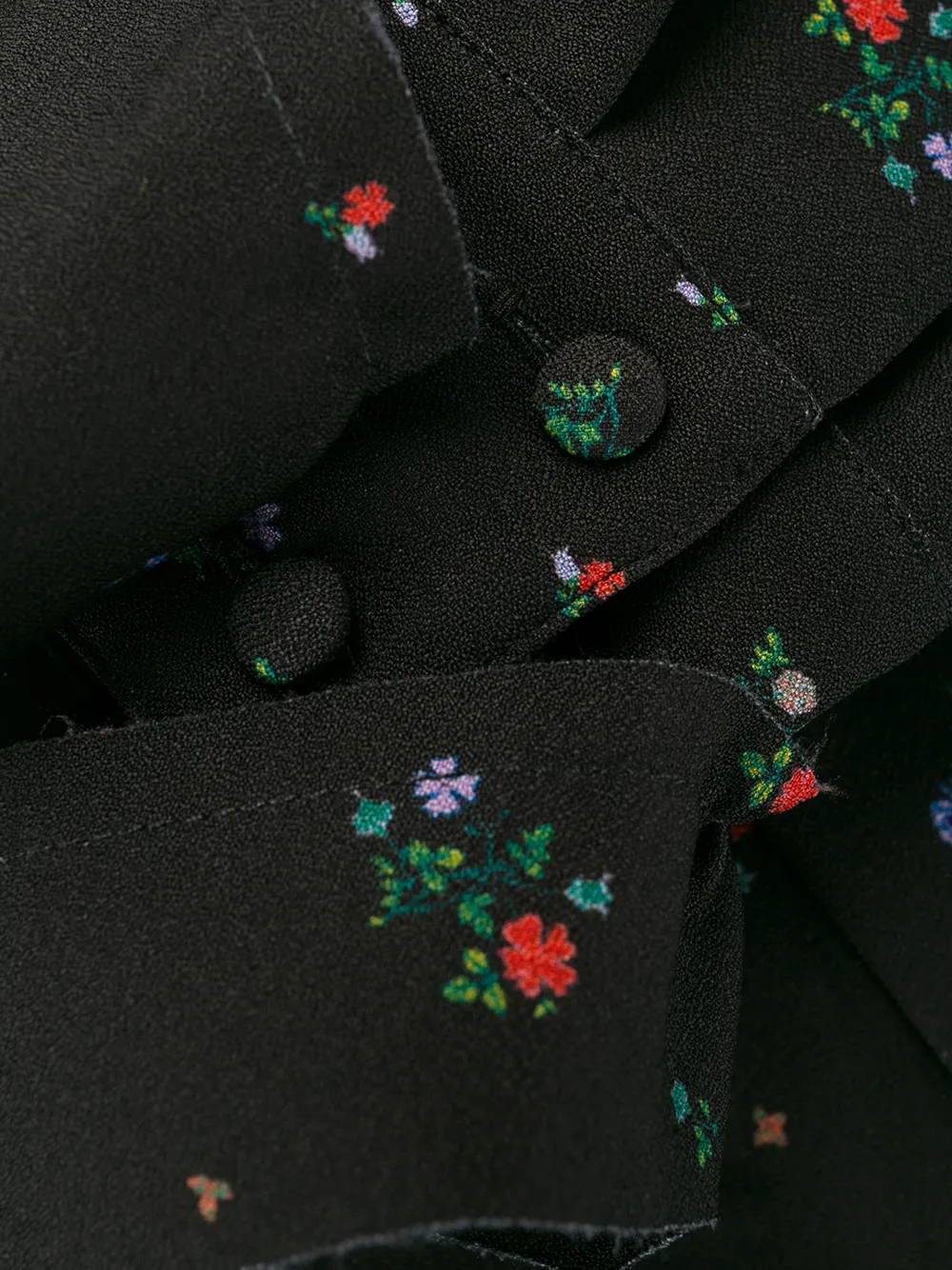 floral print ruffled shirt