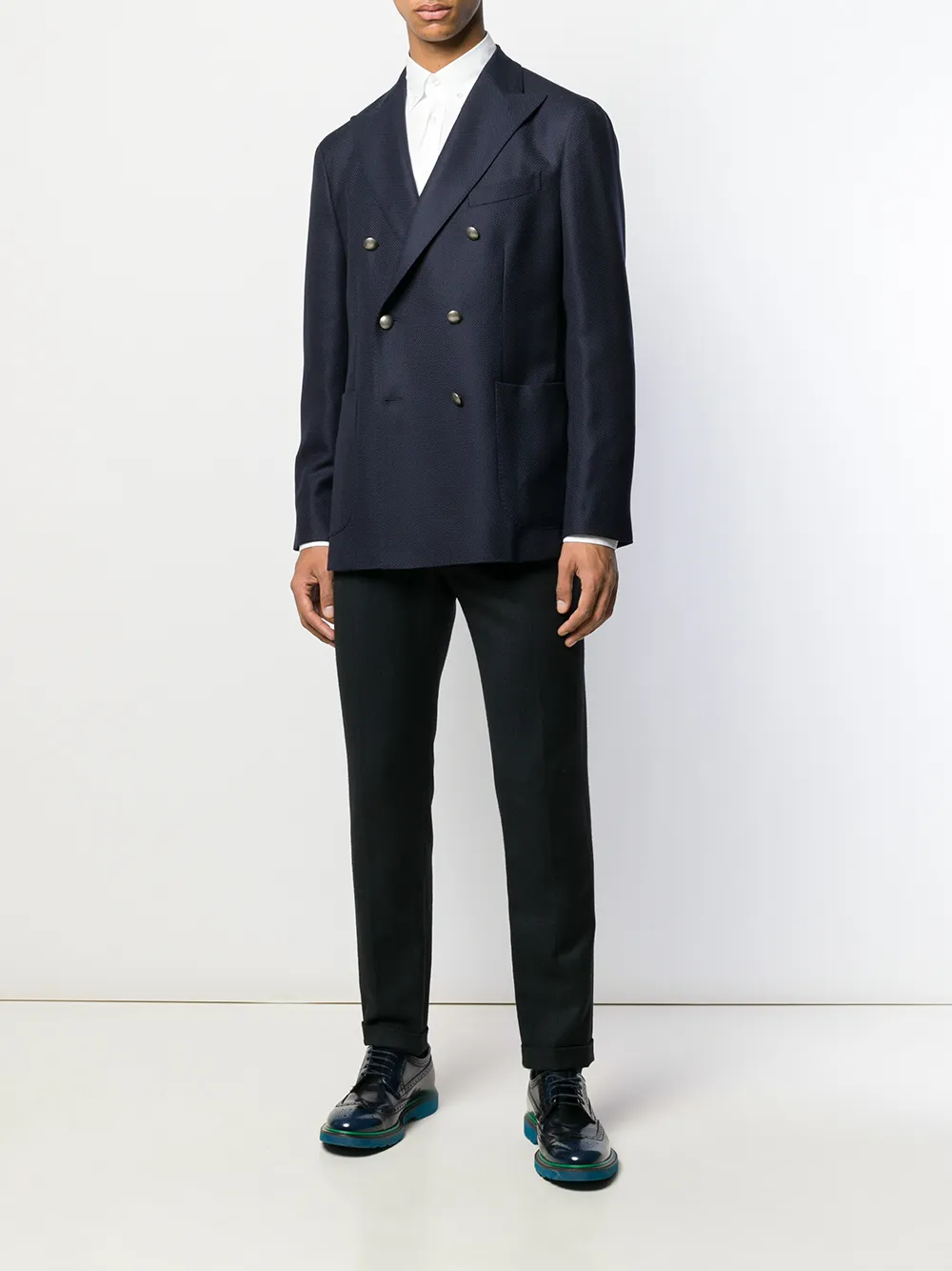 Boglioli Blazer met dubbele rij knopen Blauw