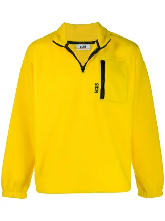 yellow half zip sweatshirt