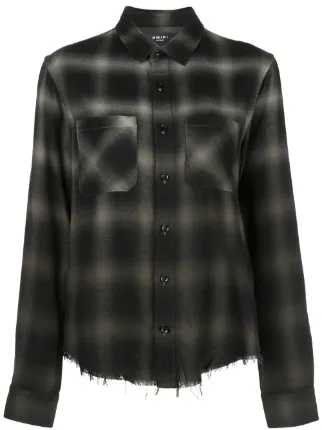 amiri ombre plaid shirt