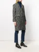 Saint Laurent chevron pattern single-breasted coat