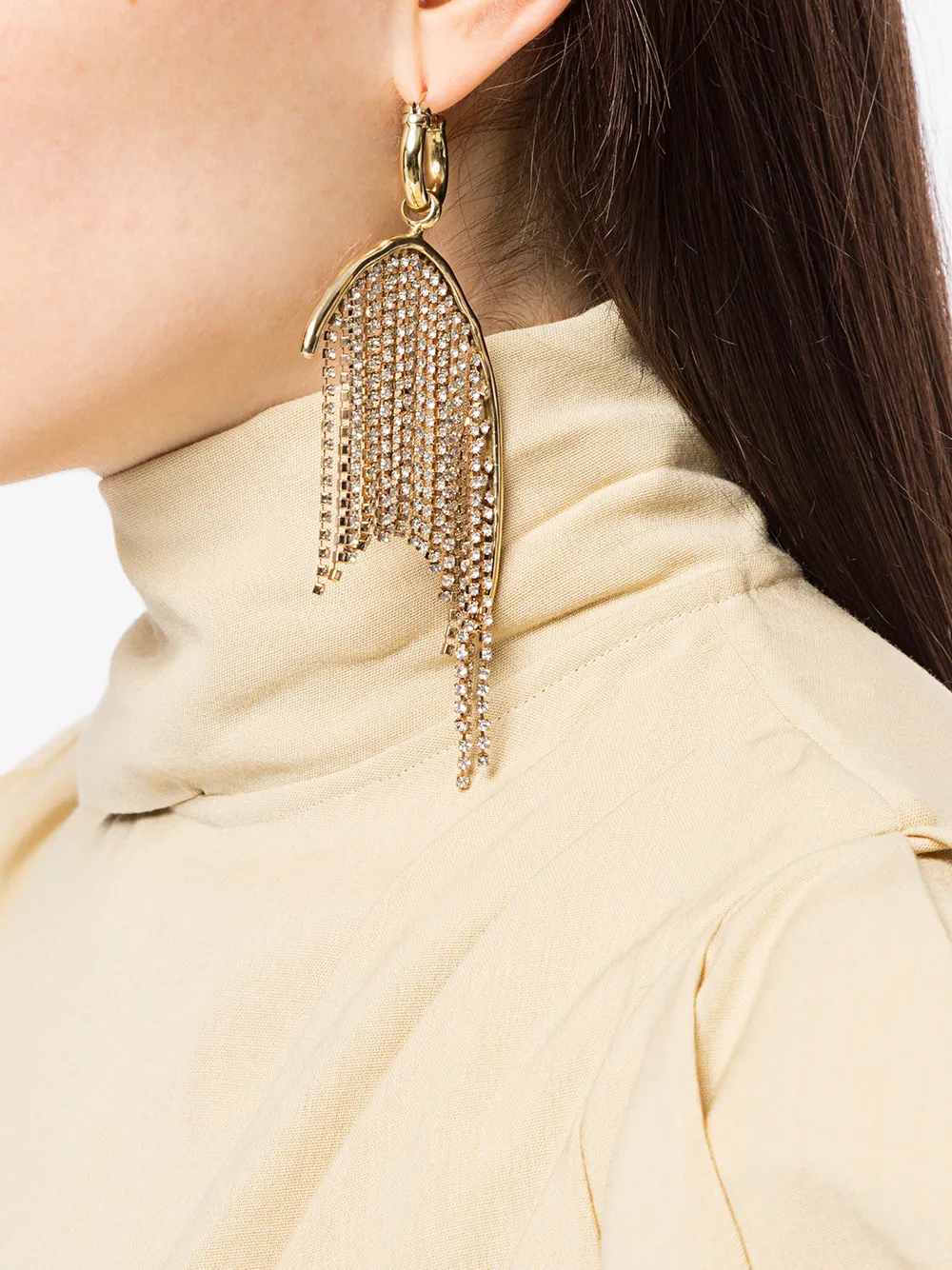  Ellery Orecchini Con Pavé Di Cristalli - Oro 