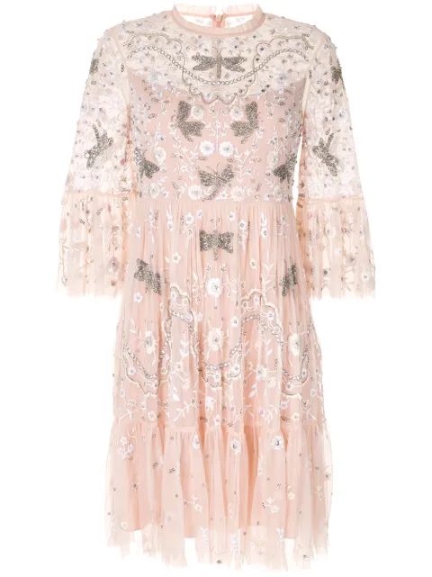 dragonfly garden midi dress