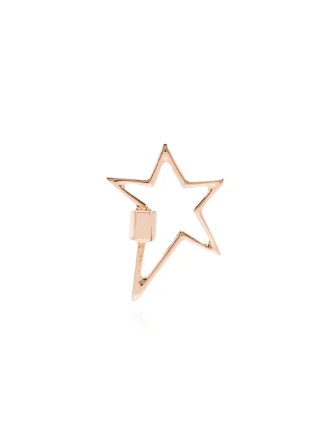 Marla Aaron 14kt gold star motif lock charm