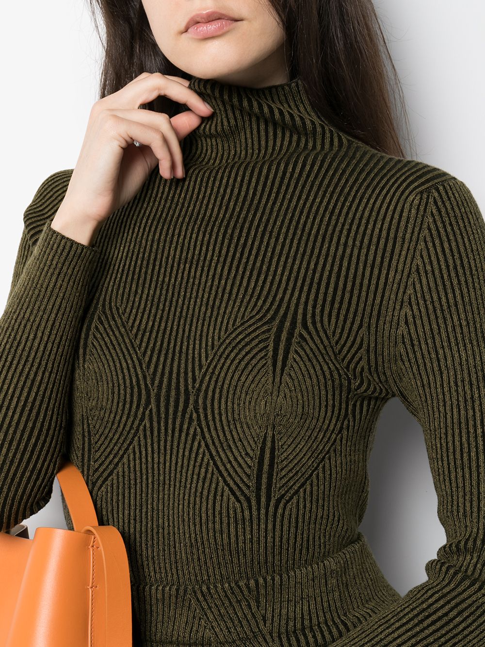 фото Mara hoffman mida rib knit turtleneck top