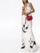 Image 2 of Moschino pumpkin face floral print lace trim maxi dress