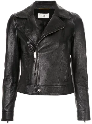 very black leather jacket