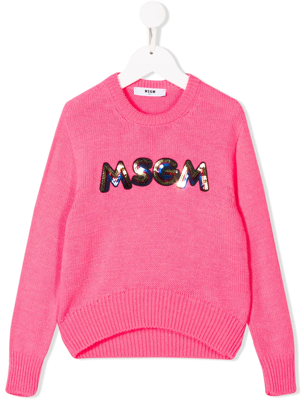 Msgm Kids джемпер с логотипом из пайеток Msgm Kids джемпер с логотипом из пайеток