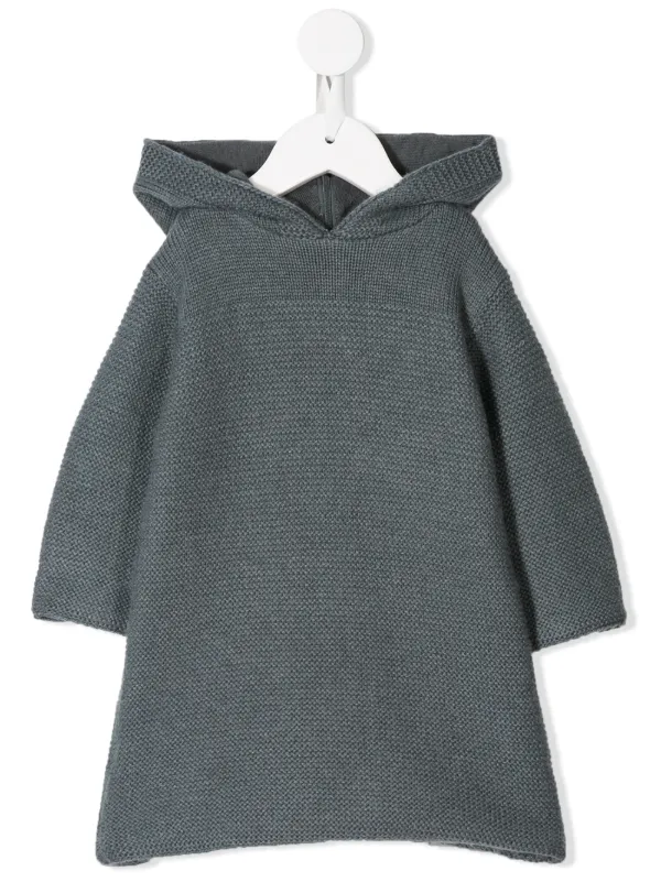hooded knit dress