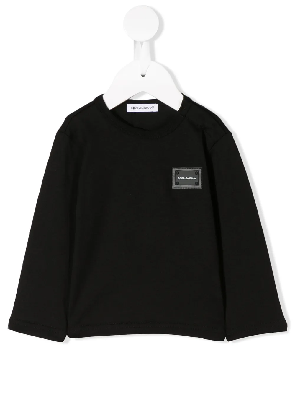 Dolce & Gabbana Kids топ из джерси с нашивкой-логотипом Dolce & Gabbana Kids топ из джерси с нашивкой-логотипом