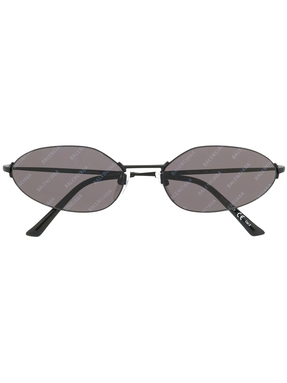 фото Balenciaga eyewear солнцезащитные очки в овальной оправе с логотипом