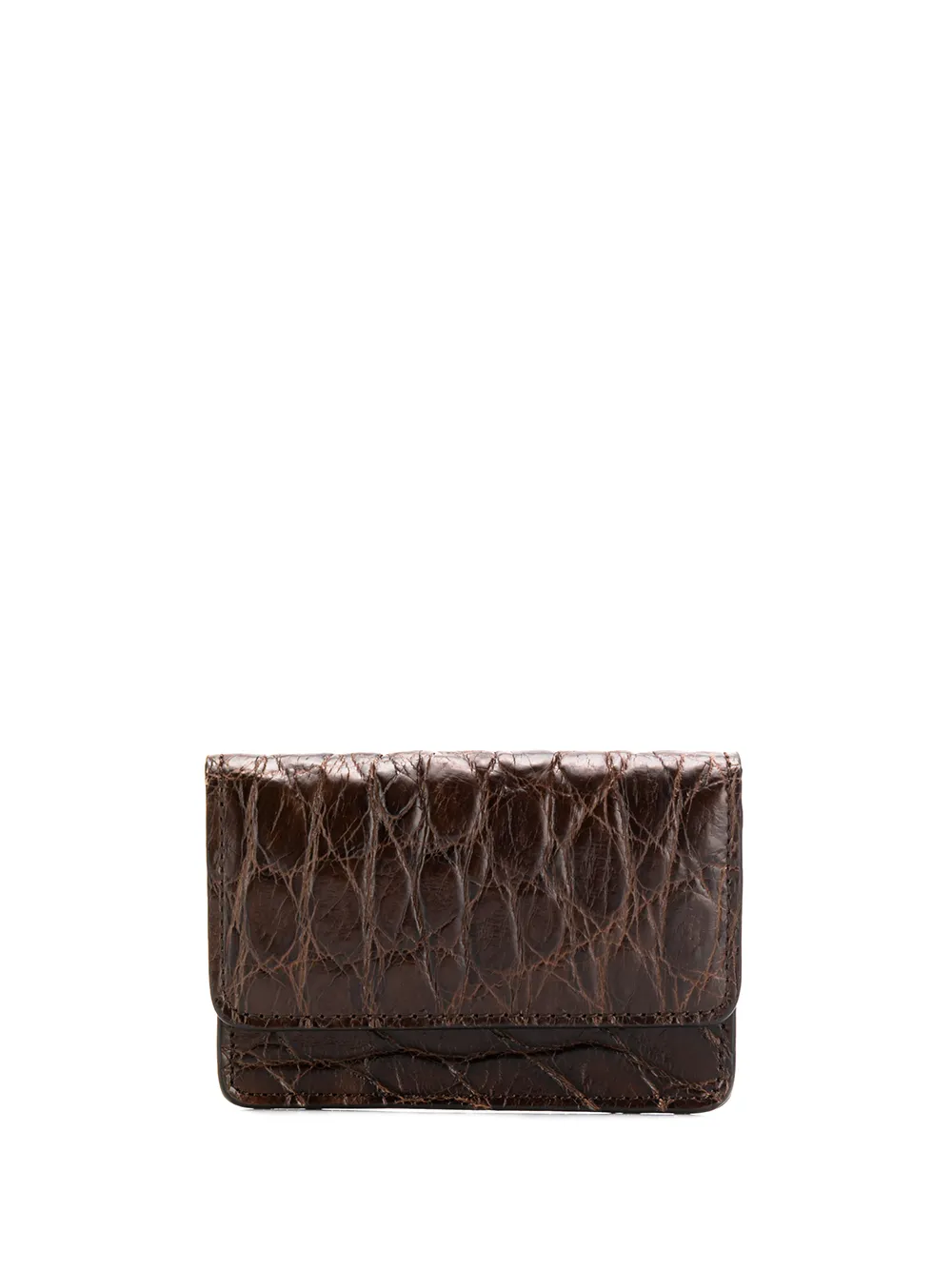 Orciani crocodile effect wallet | Brown | Image 1