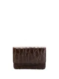 Orciani crocodile effect wallet - Brown