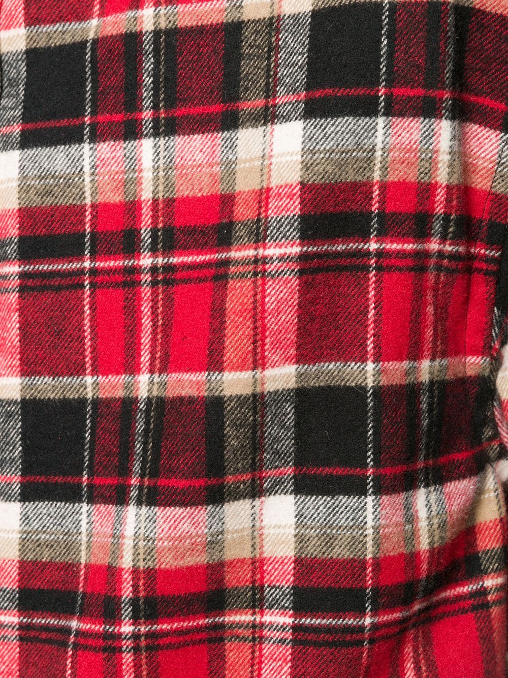 Shop Balenciaga Checked Padded Shirt In Red