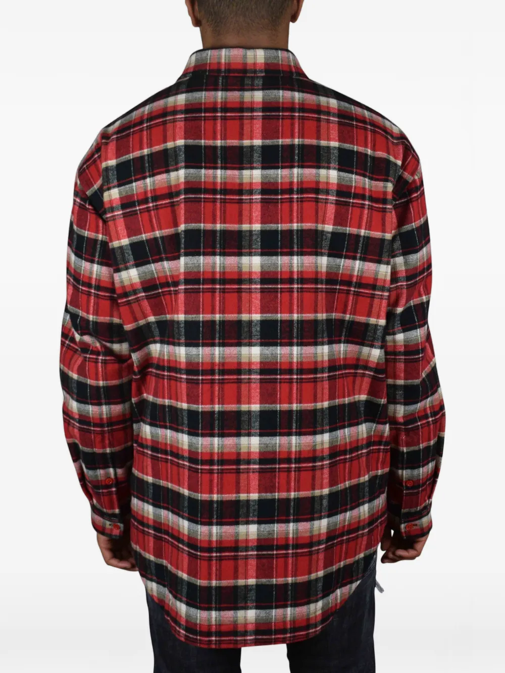  Balenciaga Gefüttertes Karohemd   Rot 