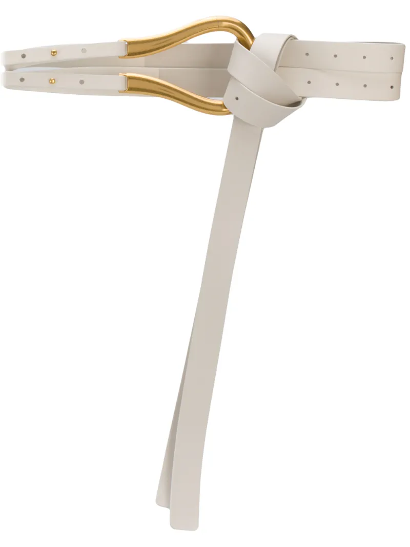 Click to view more detailed imagery on our partner's website Bottega Veneta Double Strap Belt In White
