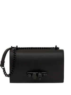 ショルダーバッグ ALEXANDER MCQUEEN Black Leather Sling Crossbody Bag Alexander Mcqueen Black Leather Sling Crossbody Bag In