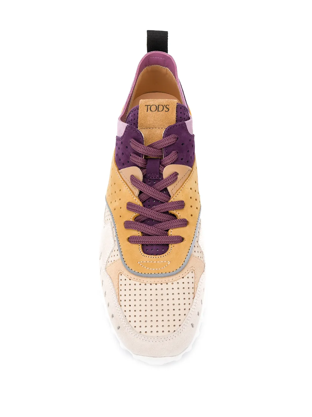 Tod's Sneakers met colourblocking Beige