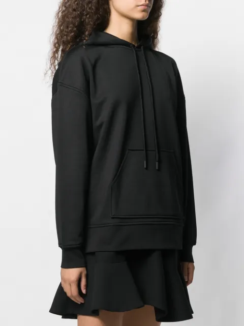 CourrÈGes Classic Long Sleeve Hoodie In Black
