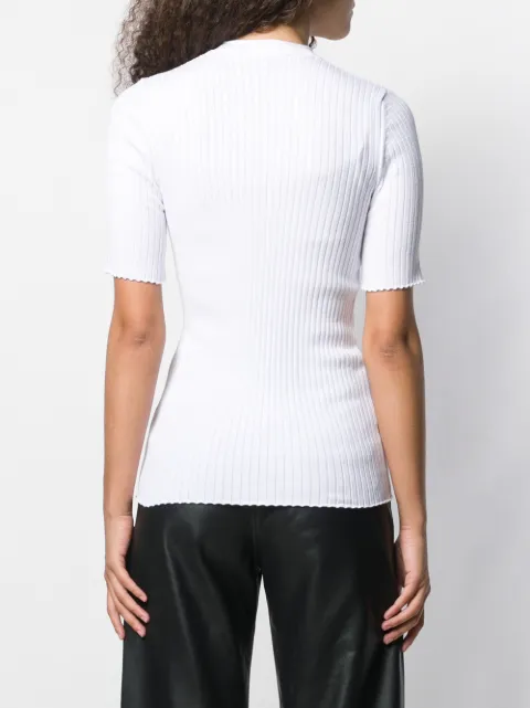 COURRÈGES RIBBED KNITTED TOP