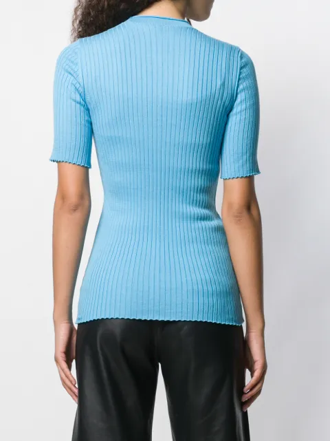 COURRÈGES RIBBED KNITTED TOP