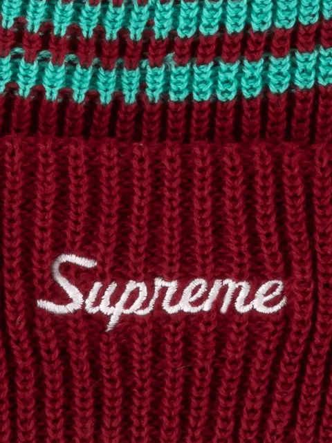 SUPREME 4-STRIPE LOOSE GAUGE BEANIE
