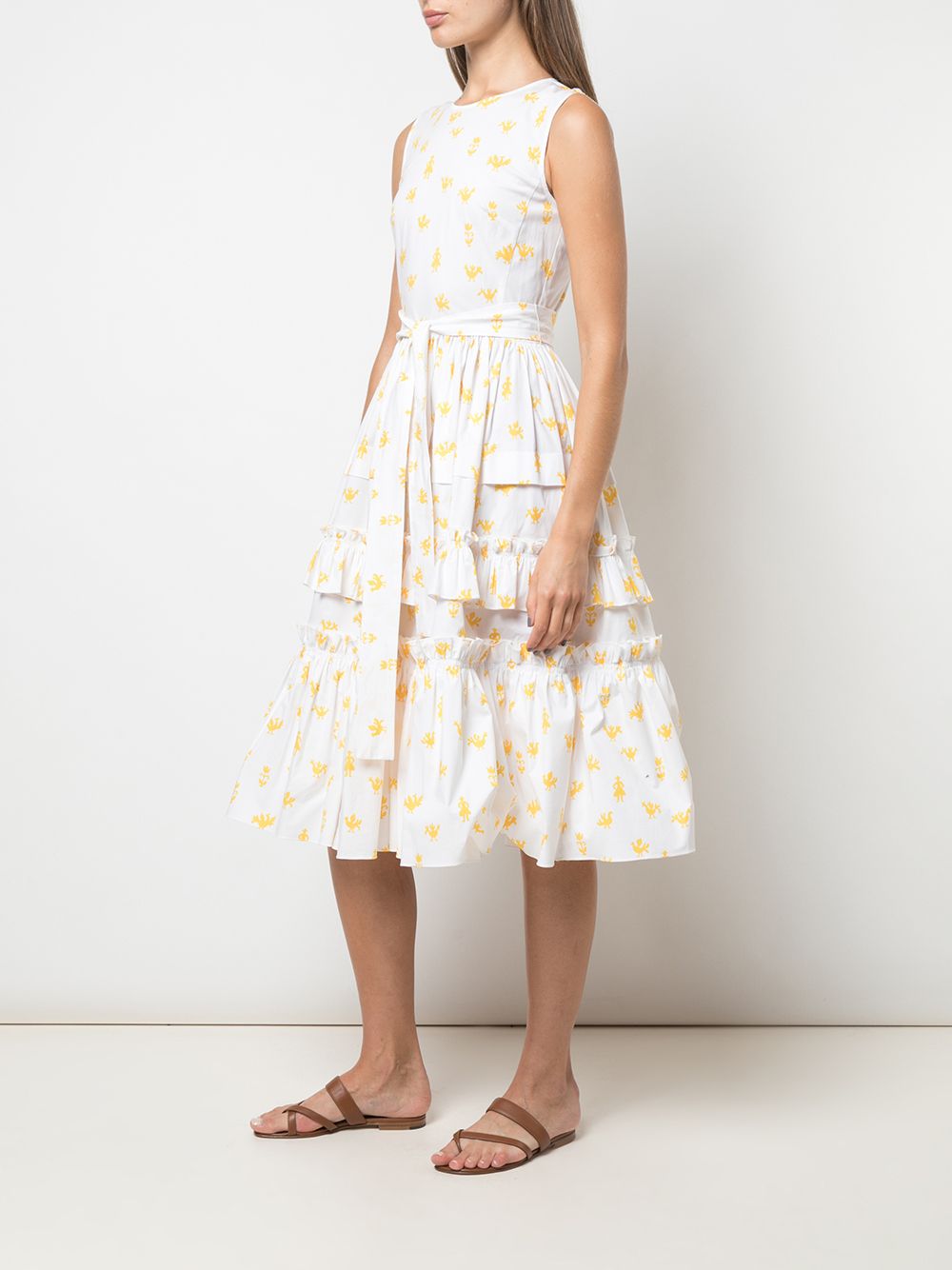 Carolina Herrera Printed Tiered Ruffled Dress - Farfetch