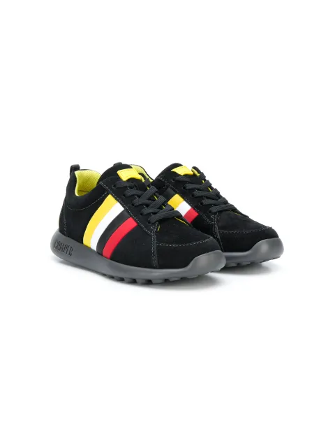 Camper Kids tenis con agujetas y detalles de rayas