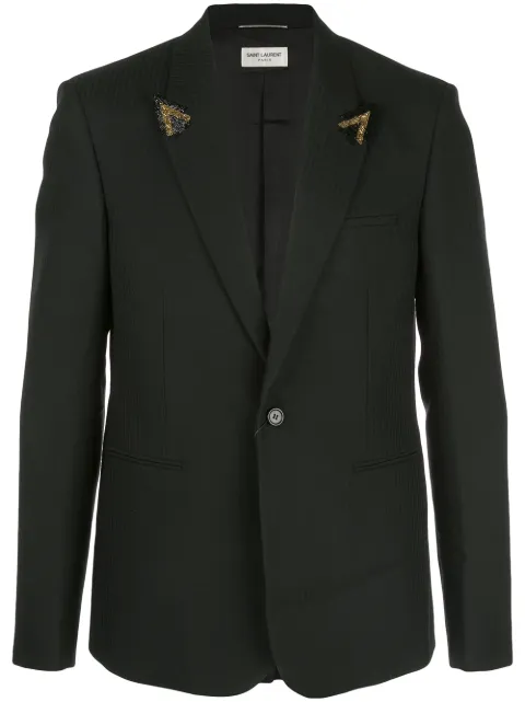 Saint Laurent beaded fitted blazer