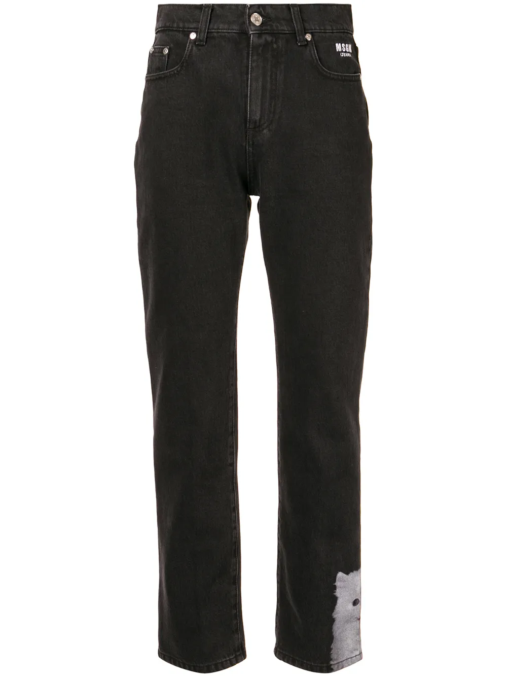 

MSGM cat print jeans - Black