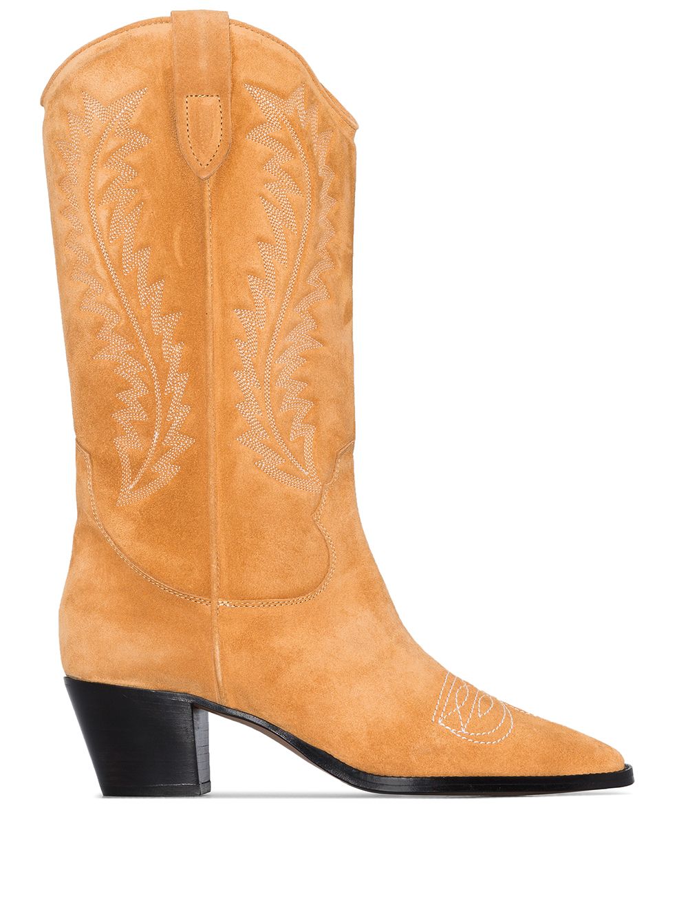 фото Paris texas tan 55 embroidered suede cowboy boots