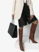 Image 2 of Paris Texas knee-high crocodile-effect boots