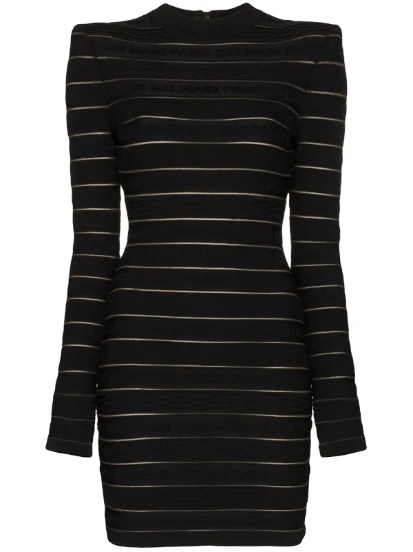 balmain logo mini dress