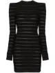 Image 1 of Balmain logo stripe mini dress