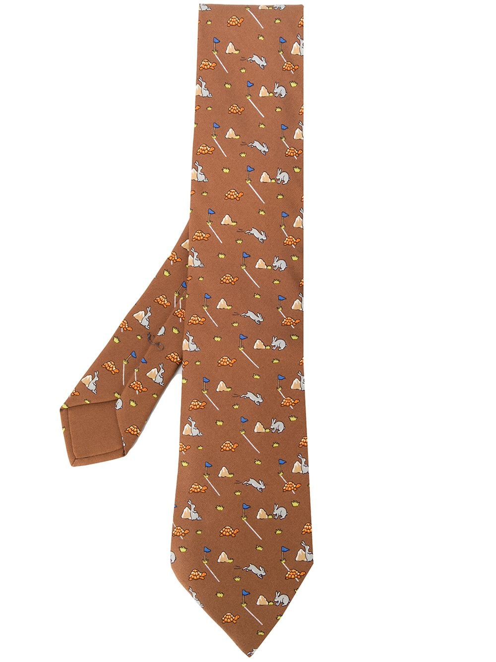 фото Hermès Pre-Owned галстук 2000-х годов с принтом