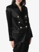 Balmain double-breasted silk-satin blazer