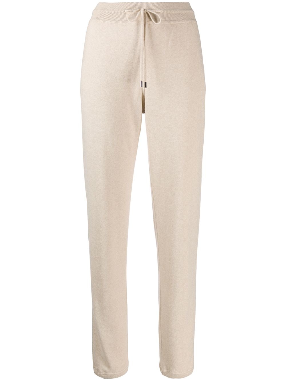 Shop Loro Piana Knitted Track Pants In Neutrals