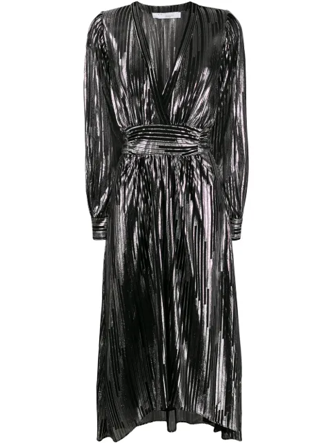 IRO Gestreiftes Metallic-Kleid